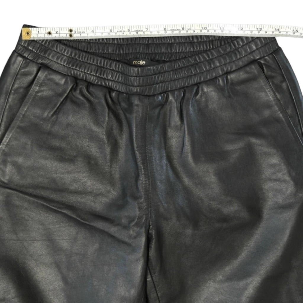 Maje Leather Tuxedo Stripe Jogger Pants – UK8 (Based on Measurements) – pre-loved