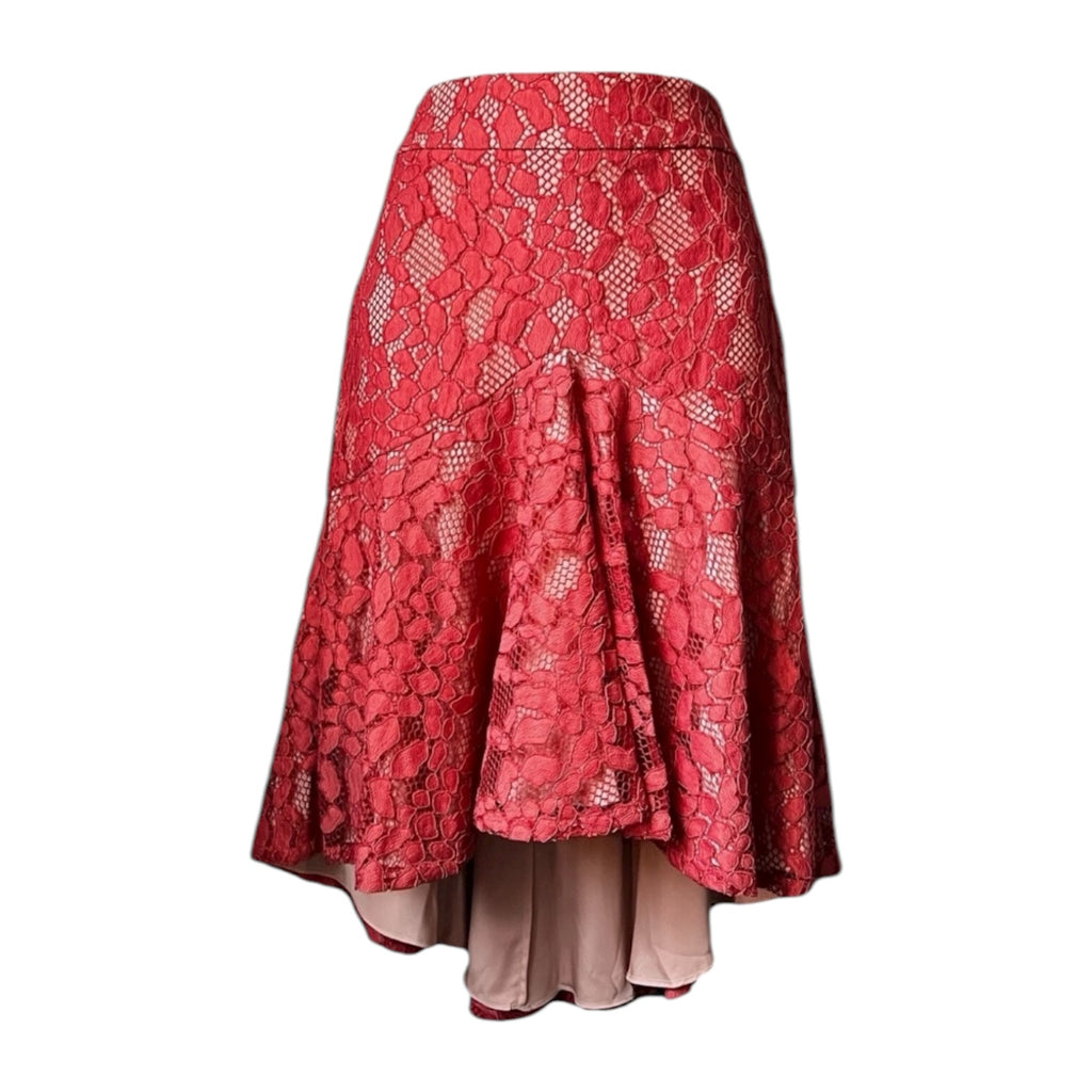 Alexis Asymmetrical Lace Mini Skirt – M – pre-loved