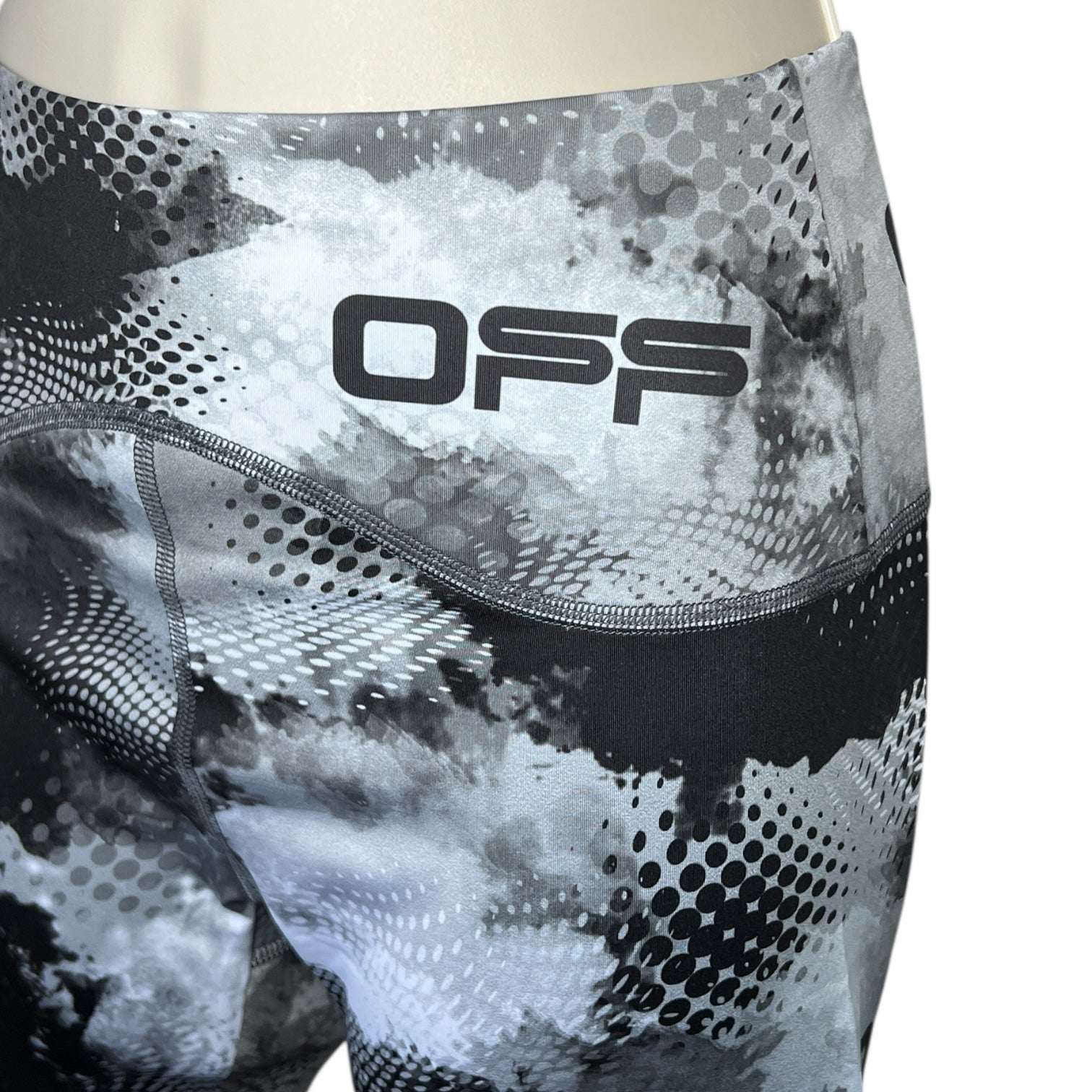 Off-White Grey Tie-Dye Active Cycling Shorts – S