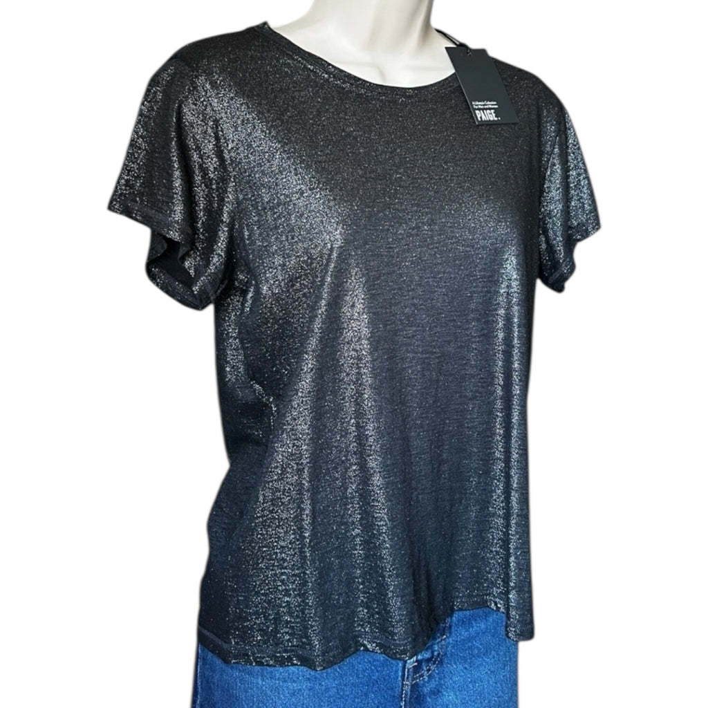 Paige Metallic Crew Neck T-Shirt - S – pre-loved