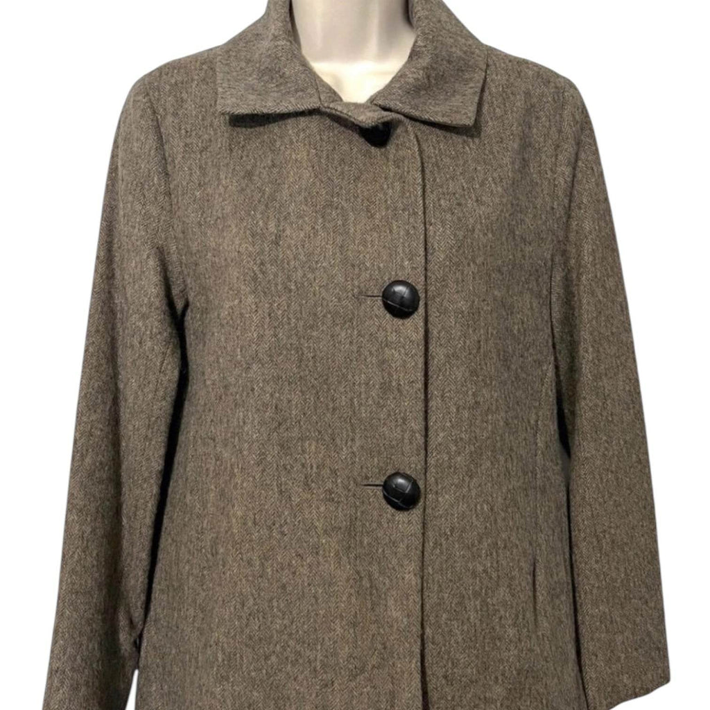 Katherine Hooker Wool Cocoon Coat – Harris Tweed, XS – pre-loved