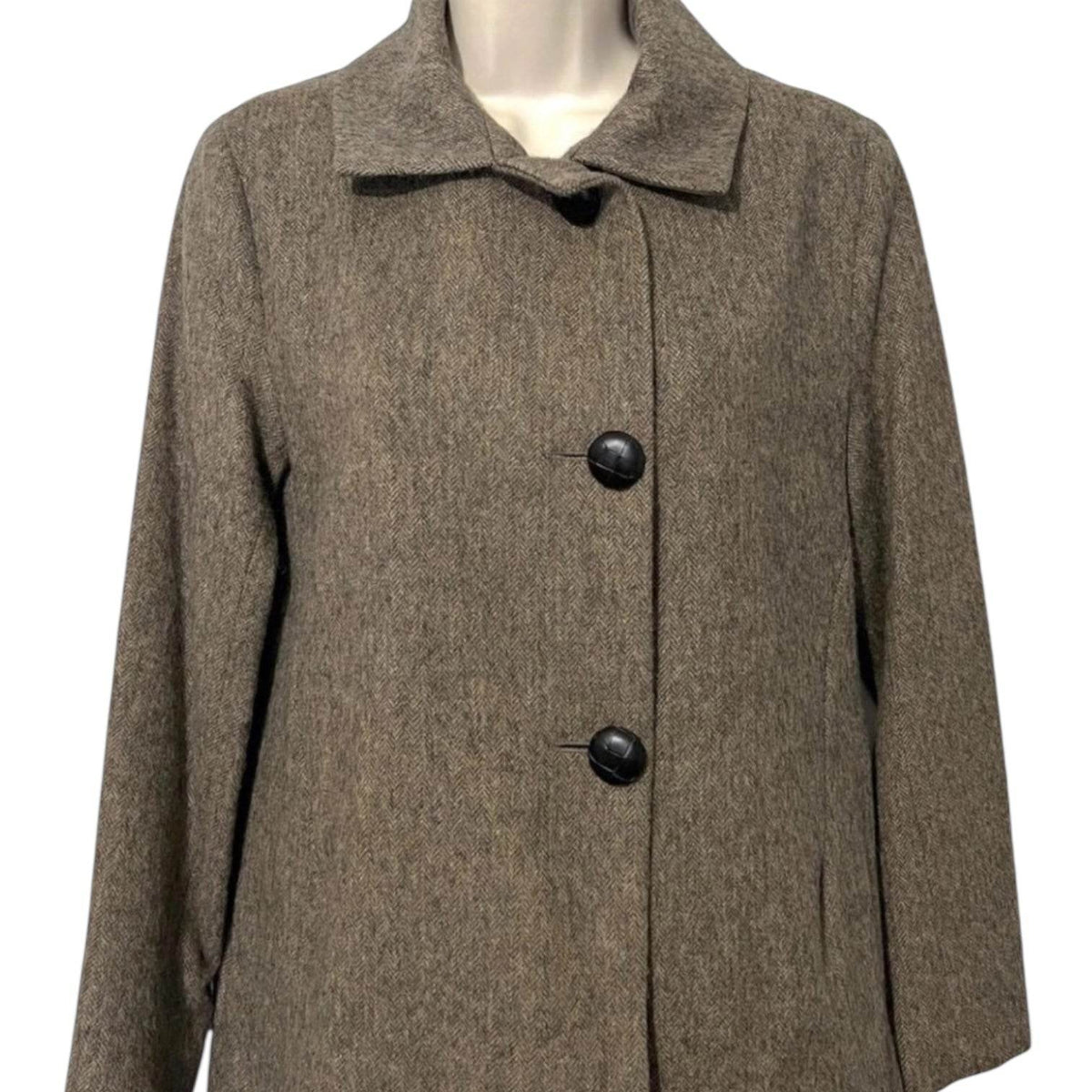 Katherine Hooker Wool Cocoon Coat – Harris Tweed, XS – pre-loved