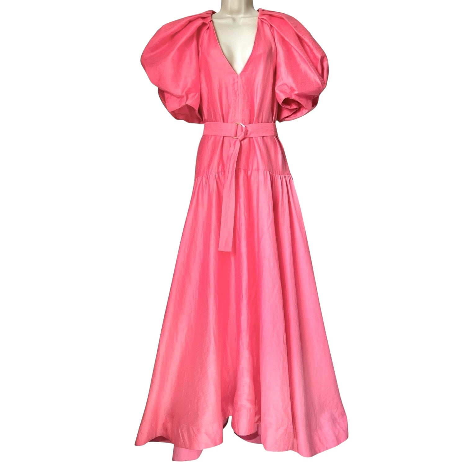 Acler Warner Linen Long Dress – Pink Rose, UK12