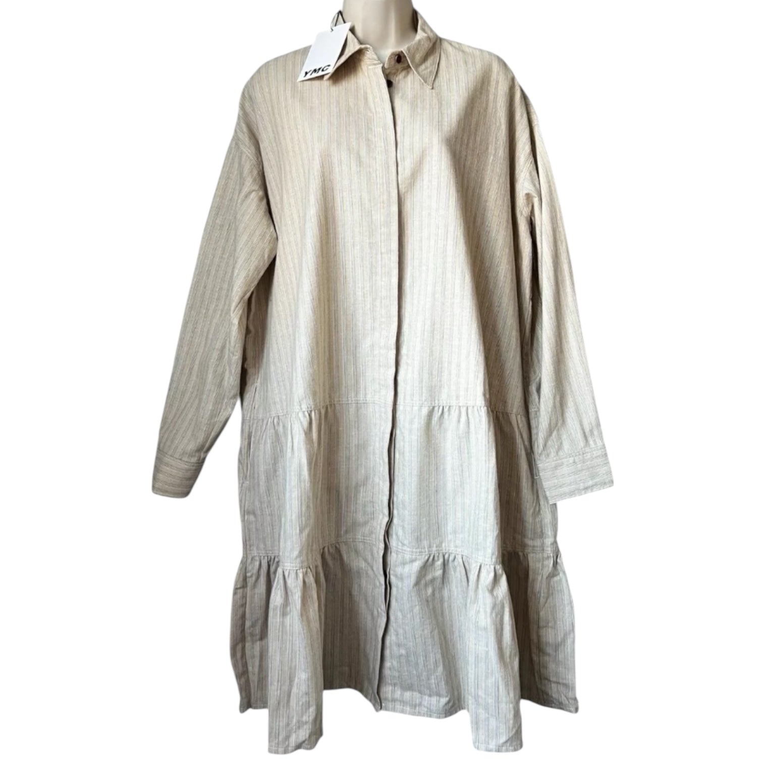 YMC Luna Tiered Linen Blend Shirt Dress – XS/S – pre-loved