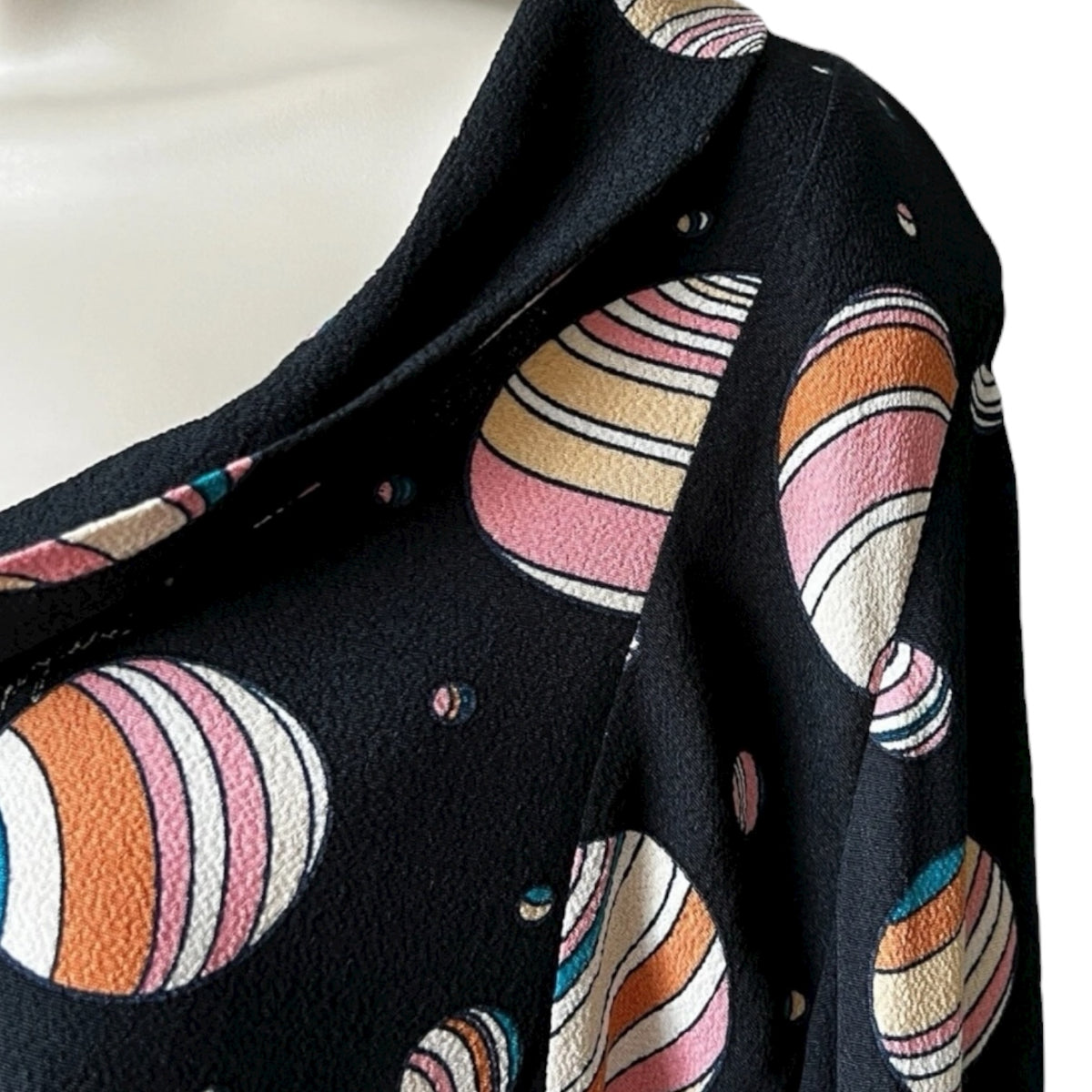 See By Chloé Planet Print Blouse – Celestial Long Sleeve Top, UK8 – pre-loved