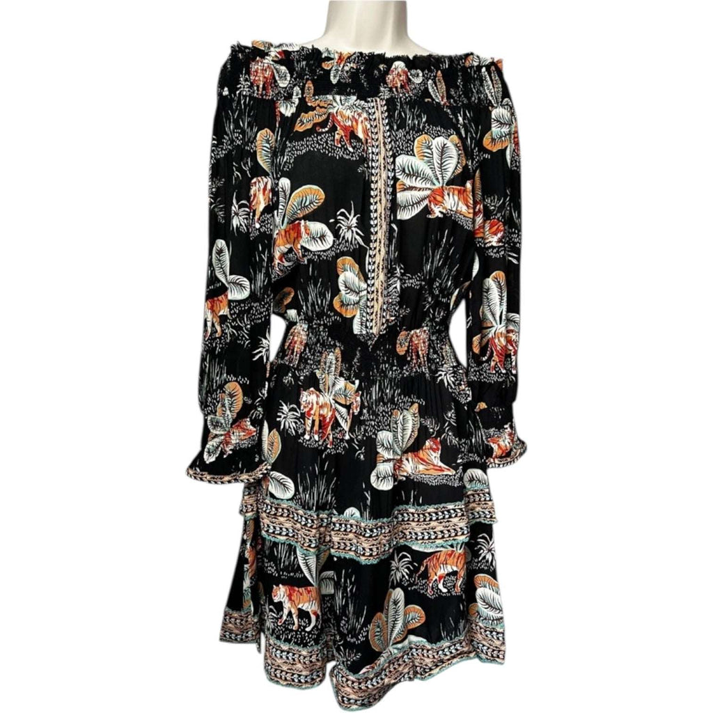 Poupette St Barth Off-Shoulder Mini Dress – XS – pre-loved