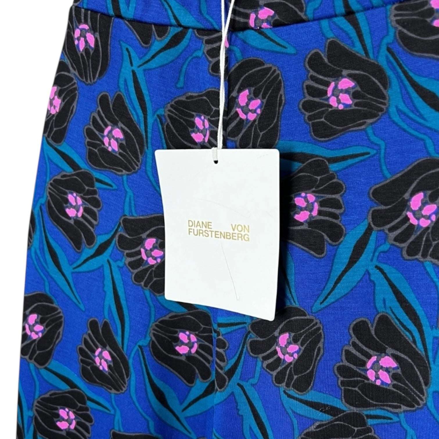 Diane Von Furstenberg Brooklyn Fortune Vine Jersey Flared Pants – US8 (UK12) – pre-loved