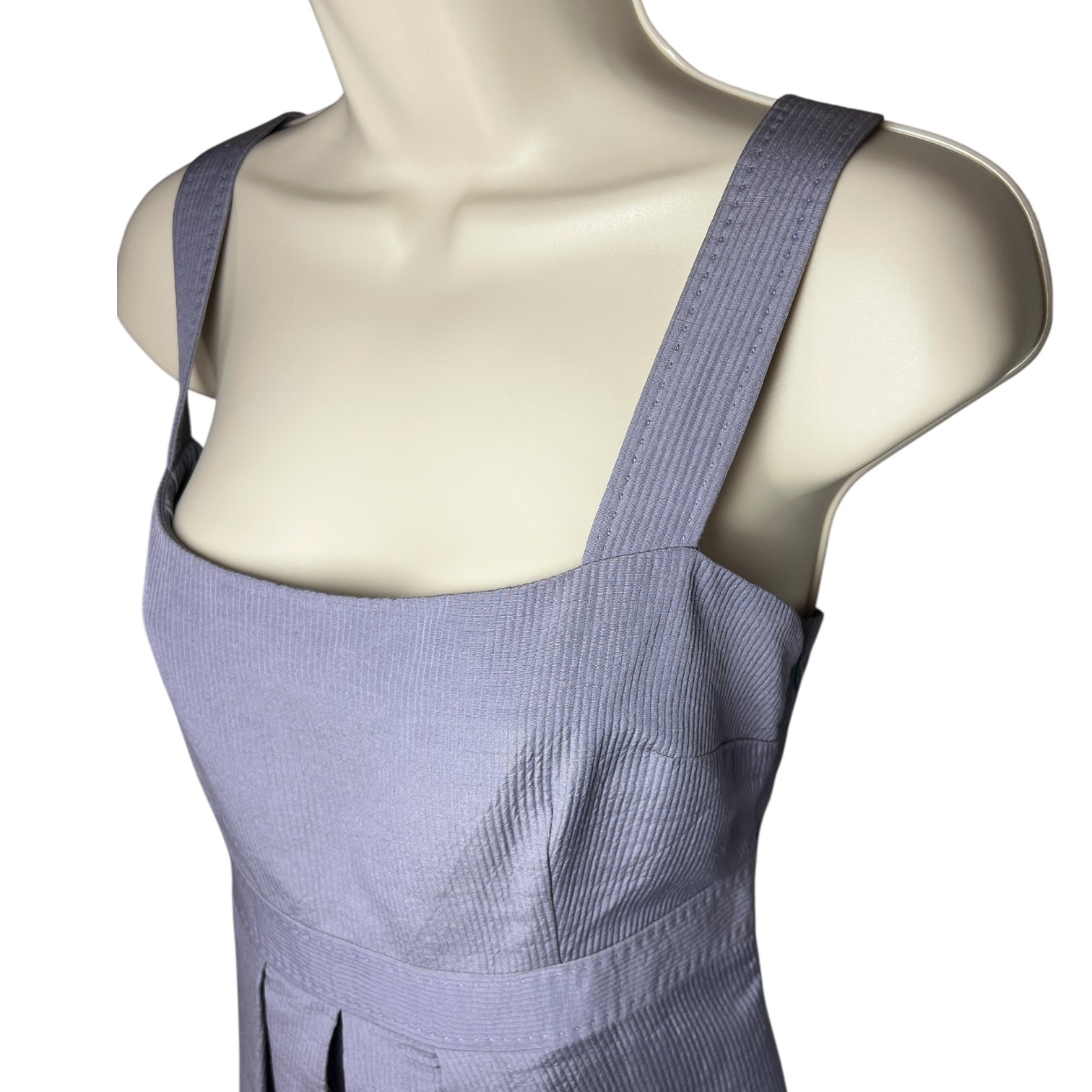 Vintage Moschino Cheap & Chic Pinafore Dress – Cord Linen Blend, UK12 – pre-loved