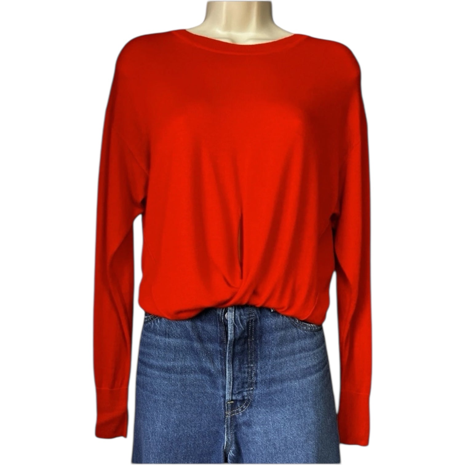Isabel Marant Cashmere Silk Knit Jumper – Faux Wrap Sweater, FR36 – pre-loved