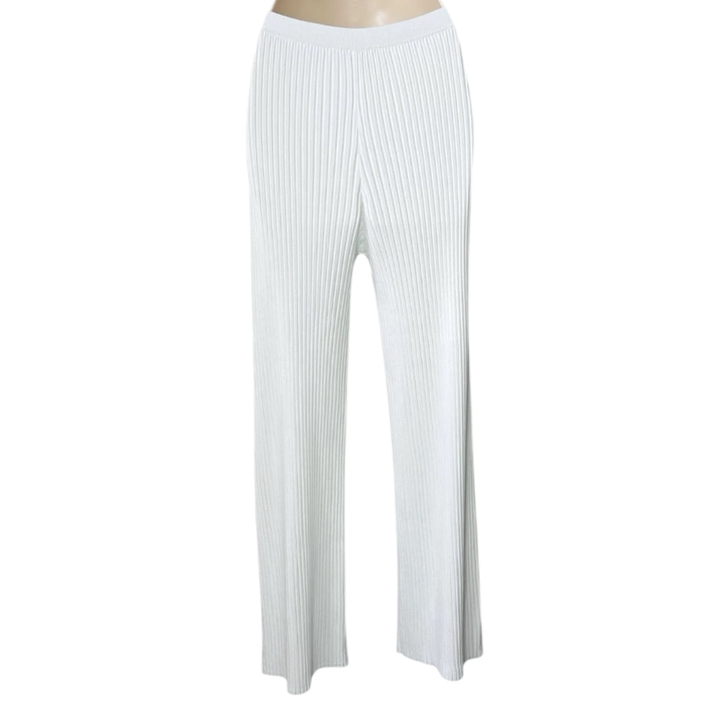 Dion Lee Ribbed Lace-Up Knit Crop Trousers – Light Blue, S – pre-loved