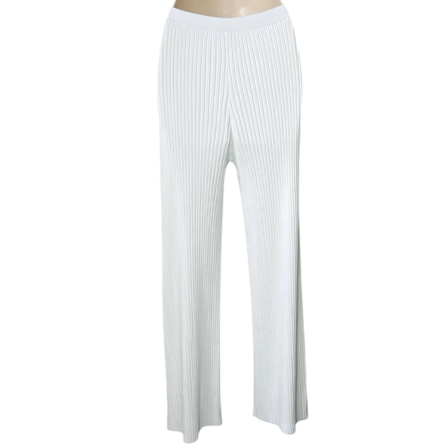 Dion Lee Ribbed Lace-Up Knit Crop Trousers – Light Blue, S – pre-loved