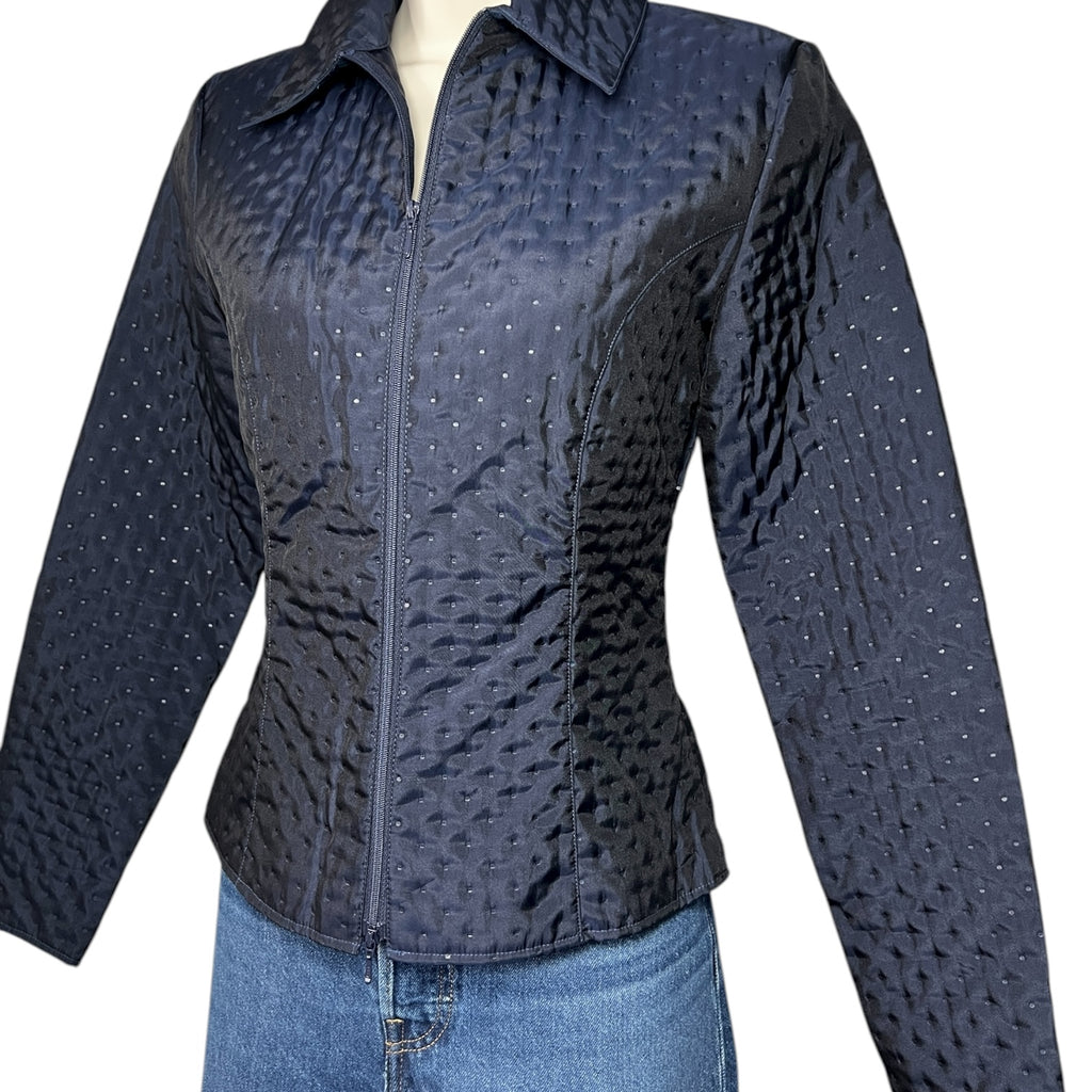 Anne Fontaine Polka Dot Quilted Fitted Lightweight Puffer Jacket – FR36 (UK6) – pre-loved