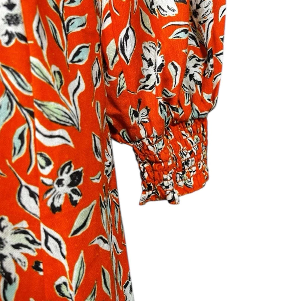 Alice + Olivia Floral Linen Long Sleeves Mini Dress – US6 (UK10)