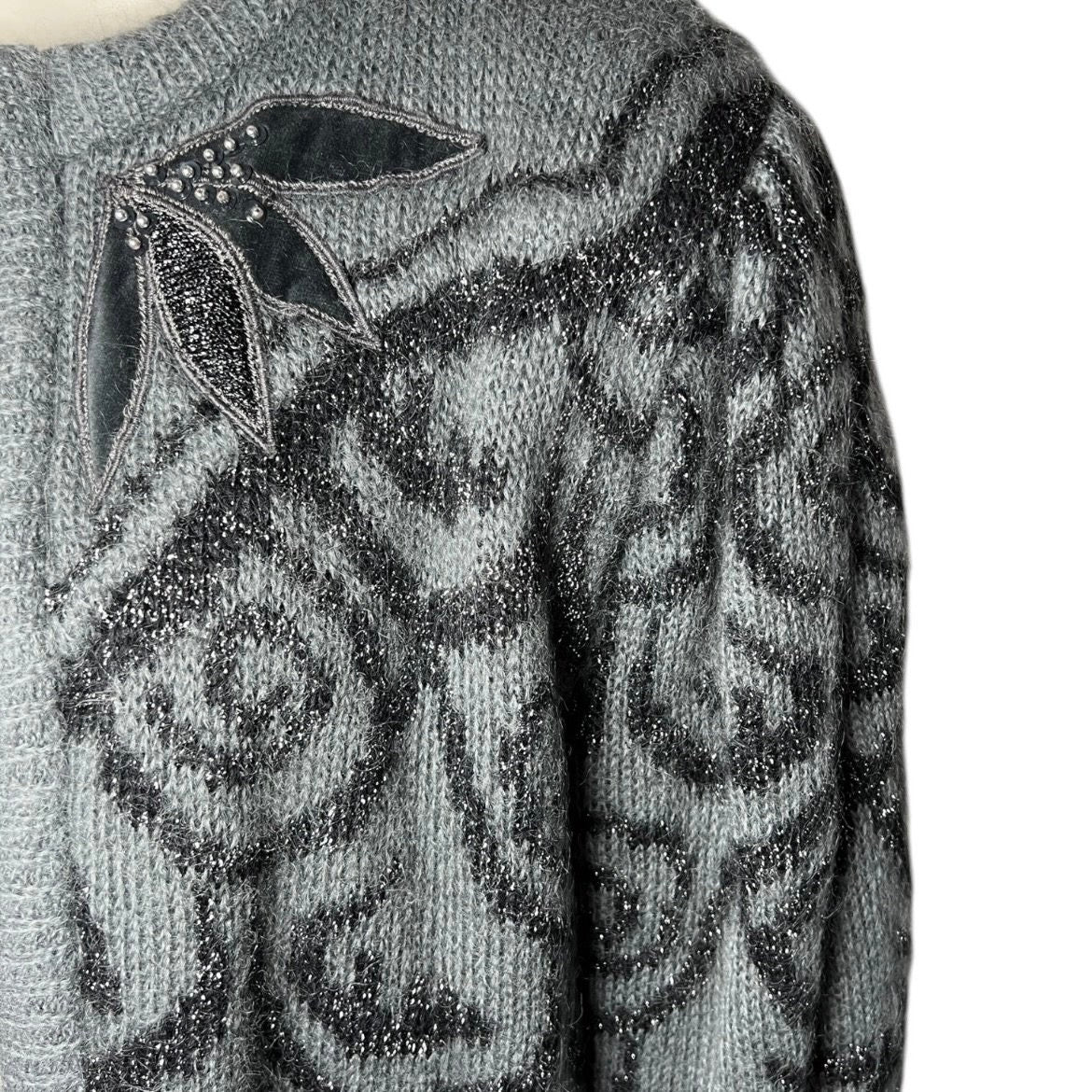 Vintage Escada Embroidered Mohair Open Coat Cardigan – FR36 – pre-loved