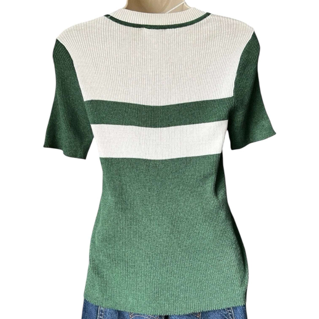 Rodier Ribbed Knit Polo T-Shirt – FR40 (UK12)