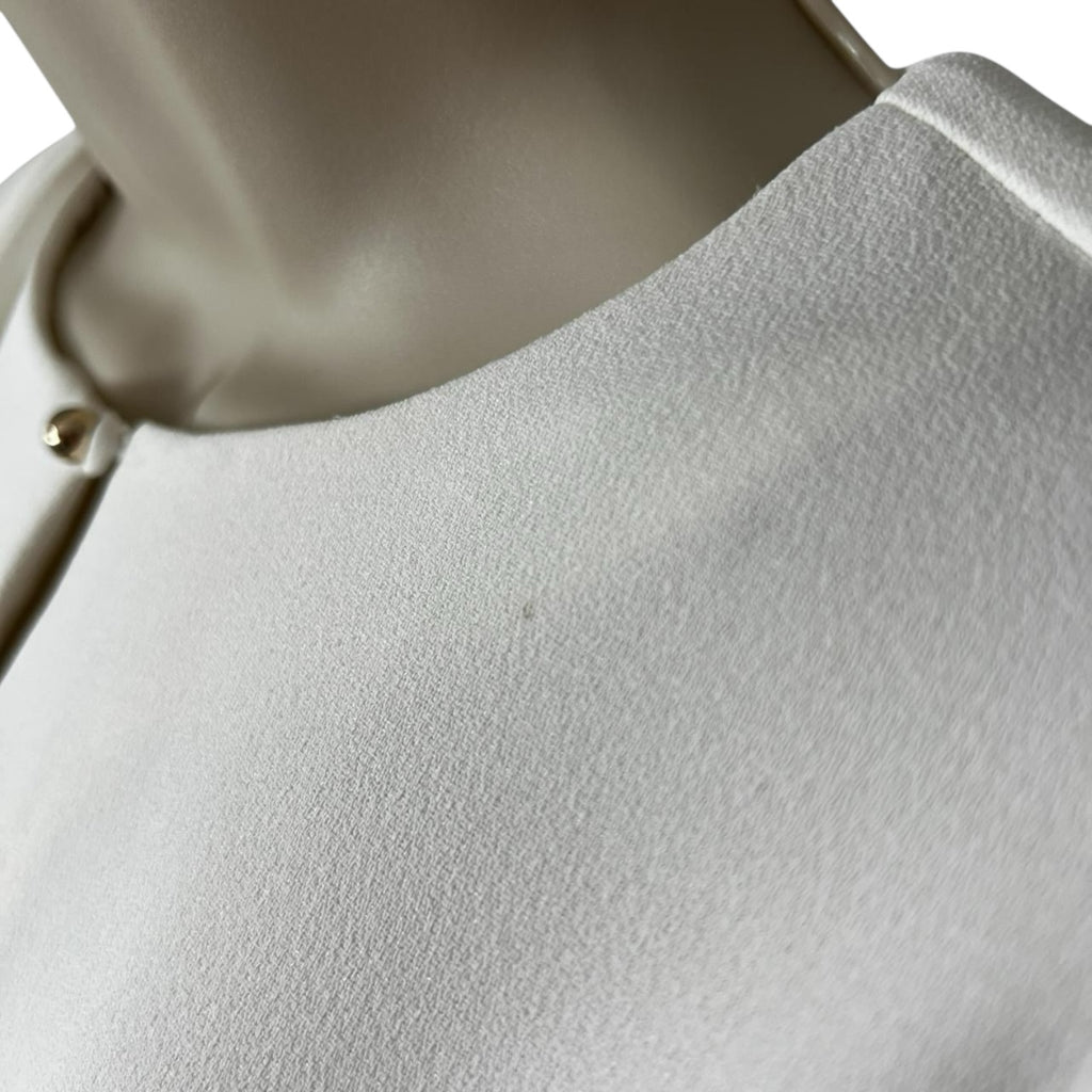 Acler Kerrison Ivory Drape Asymmetric Belted Blouse - UK8 – pre-loved