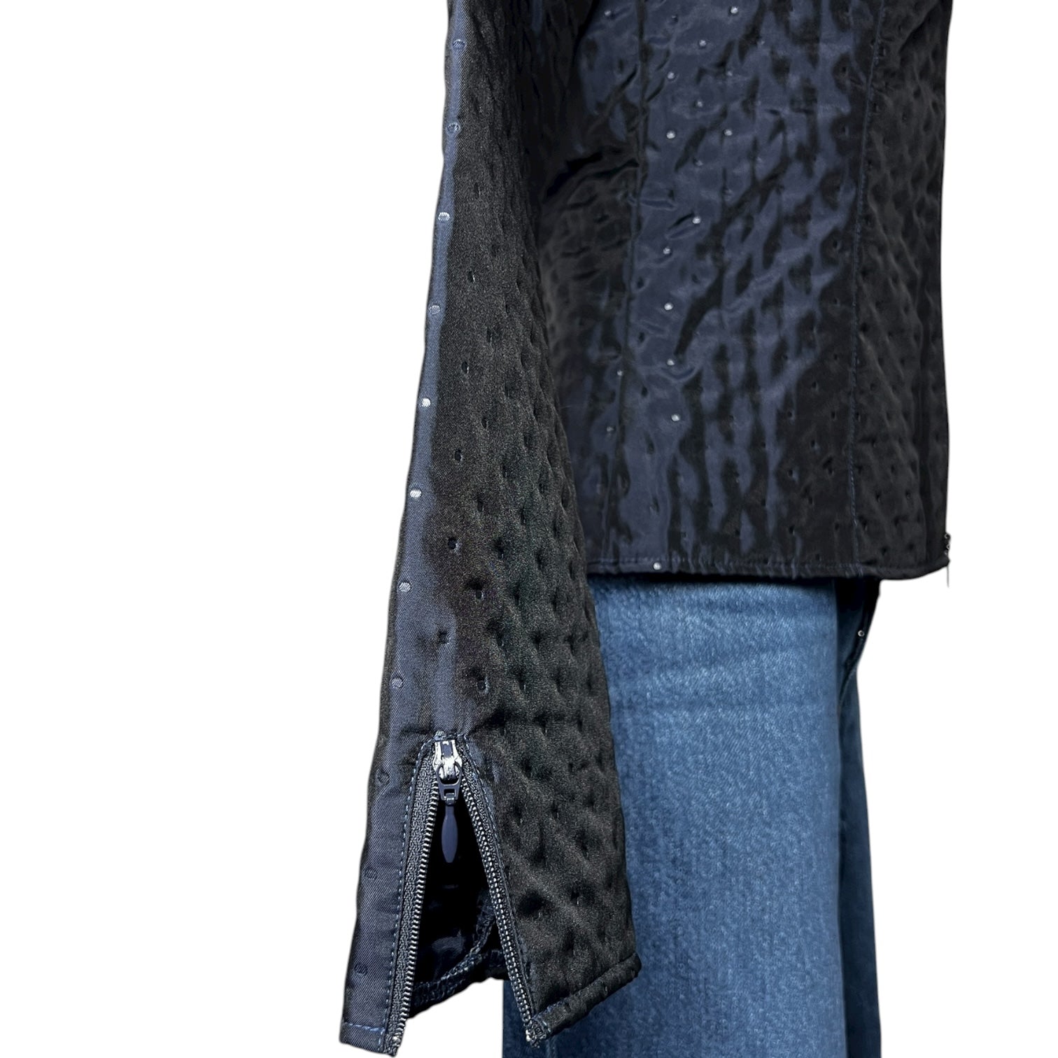 Anne Fontaine Polka Dot Quilted Fitted Lightweight Puffer Jacket – FR36 (UK6) – pre-loved