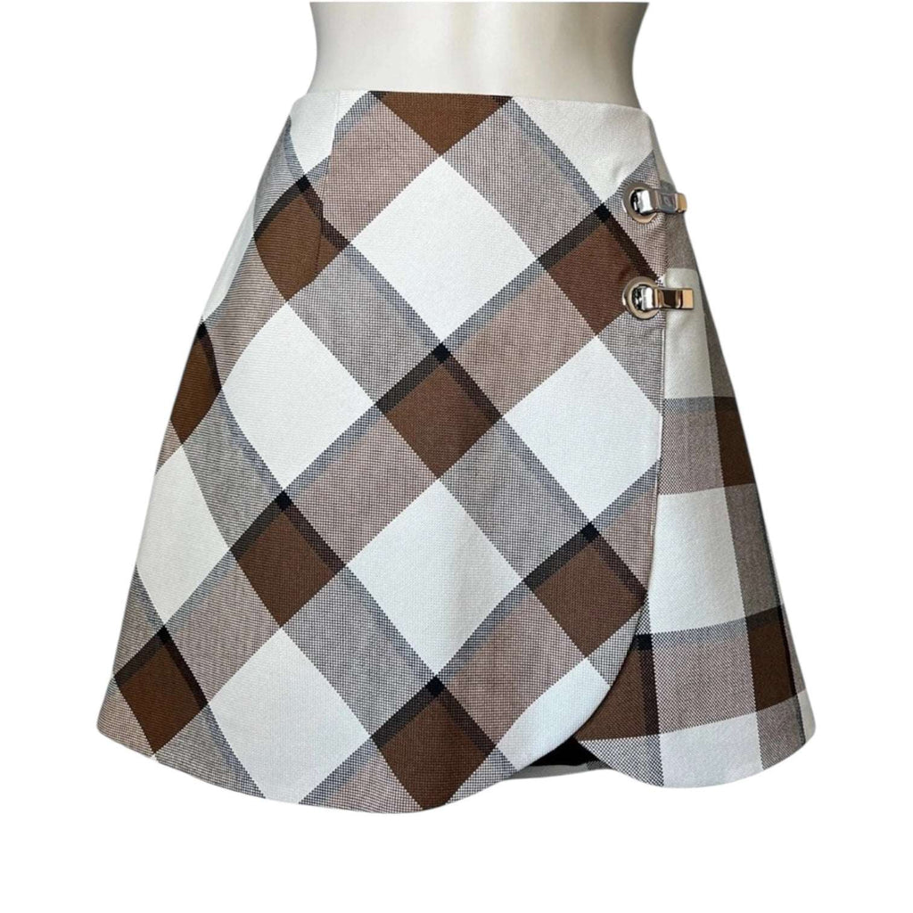 Tibi Dylan Wool Plaid Mini Skirt – US2 (UK6) – pre-loved