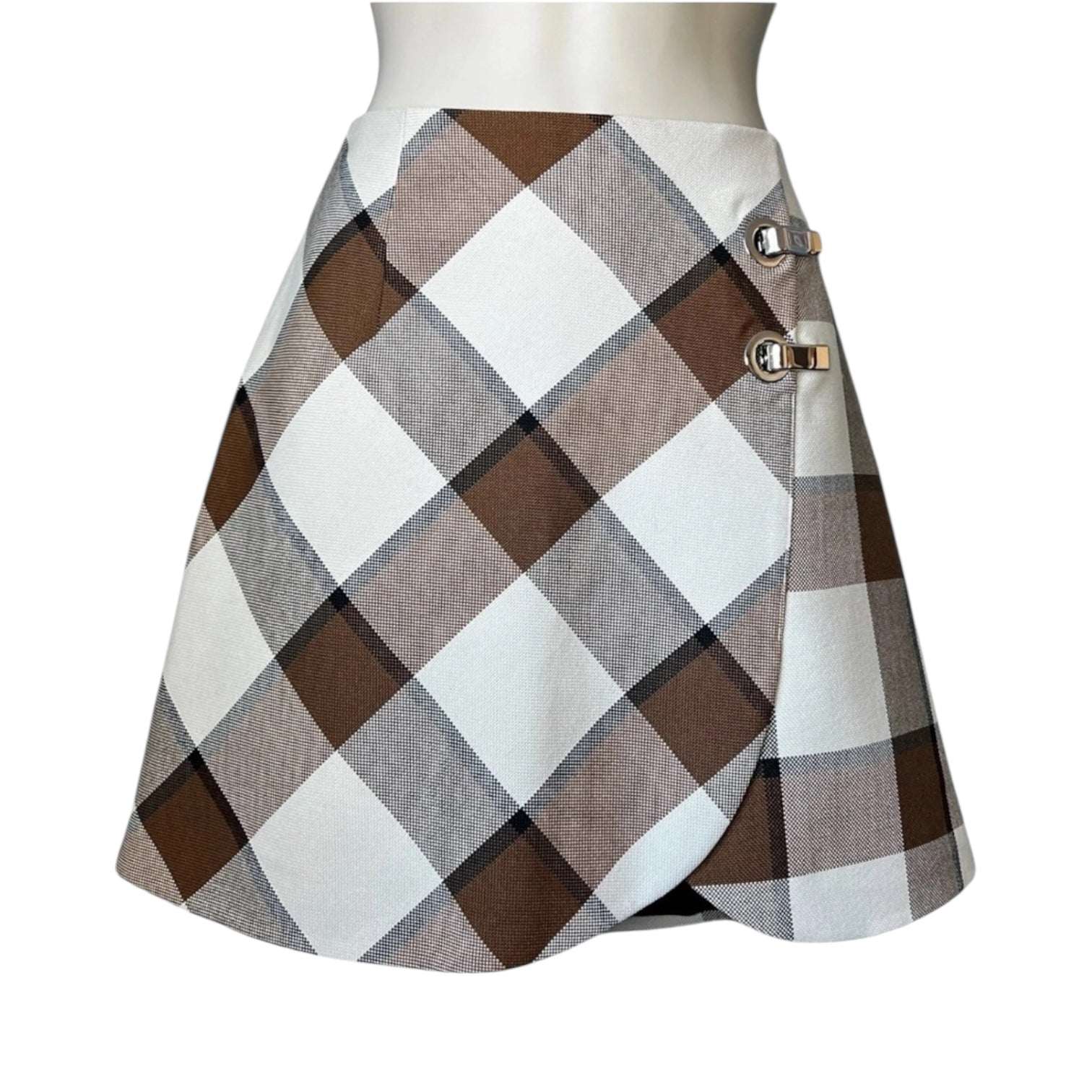 Tibi Dylan Wool Plaid Mini Skirt – US2 (UK6) – pre-loved