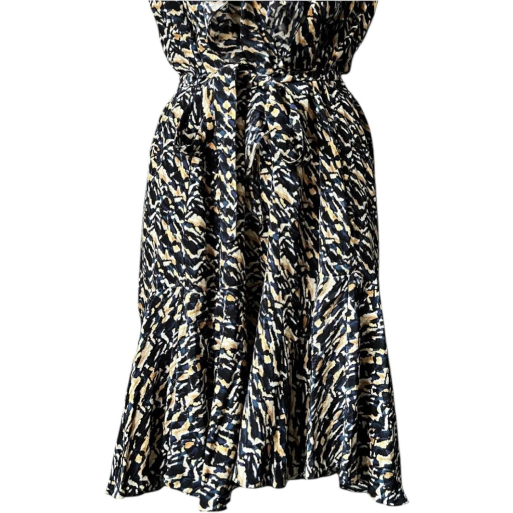 Saloni Silk Ruffle Button Mini Dress – UK8 – pre-loved