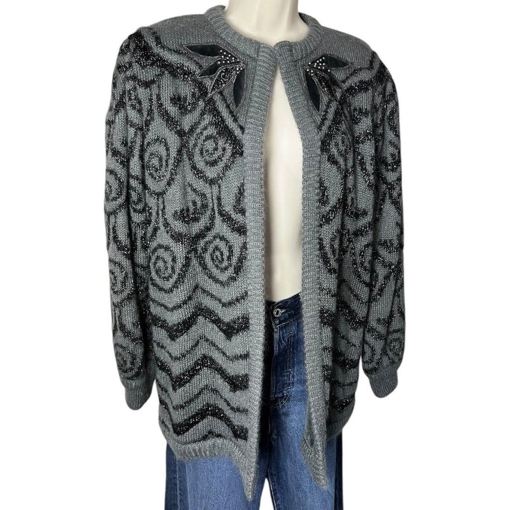 Vintage Escada Embroidered Mohair Open Coat Cardigan – FR36 – pre-loved