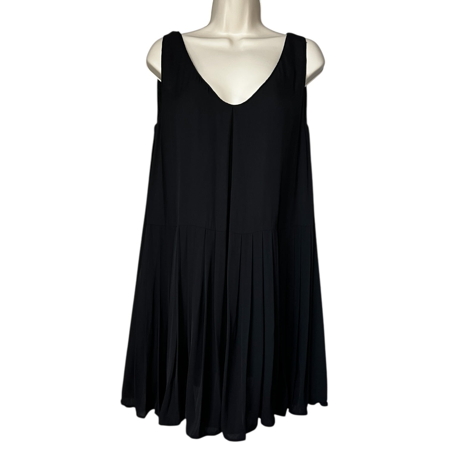 Prada Little Black Pleated Swing Dress – IT40S (UK8 Petite)