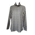 Alexa Chung Buckle Print Roll Neck Long Sleeve Top - L – pre-loved