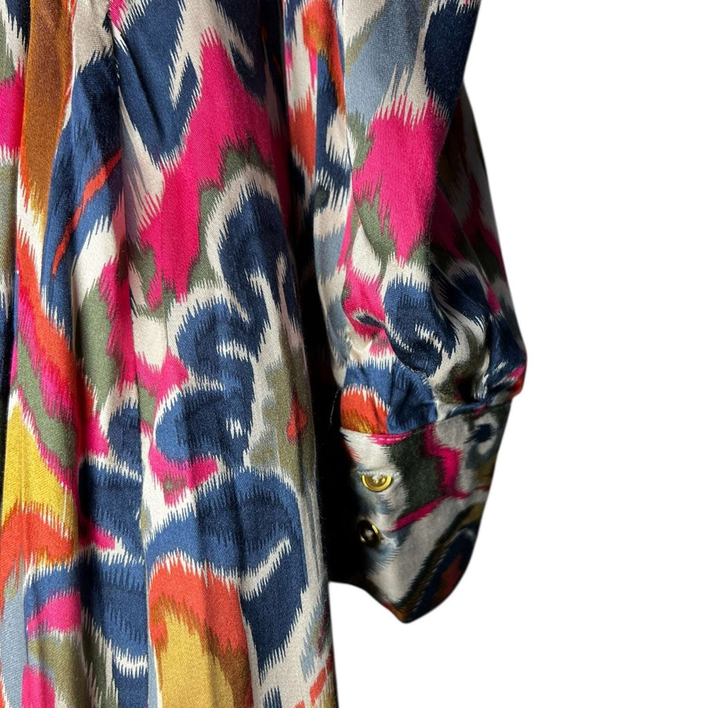 Vilagallo Floral Print Wrap Long Sleeve Midi Dress – EU40 (UK12)