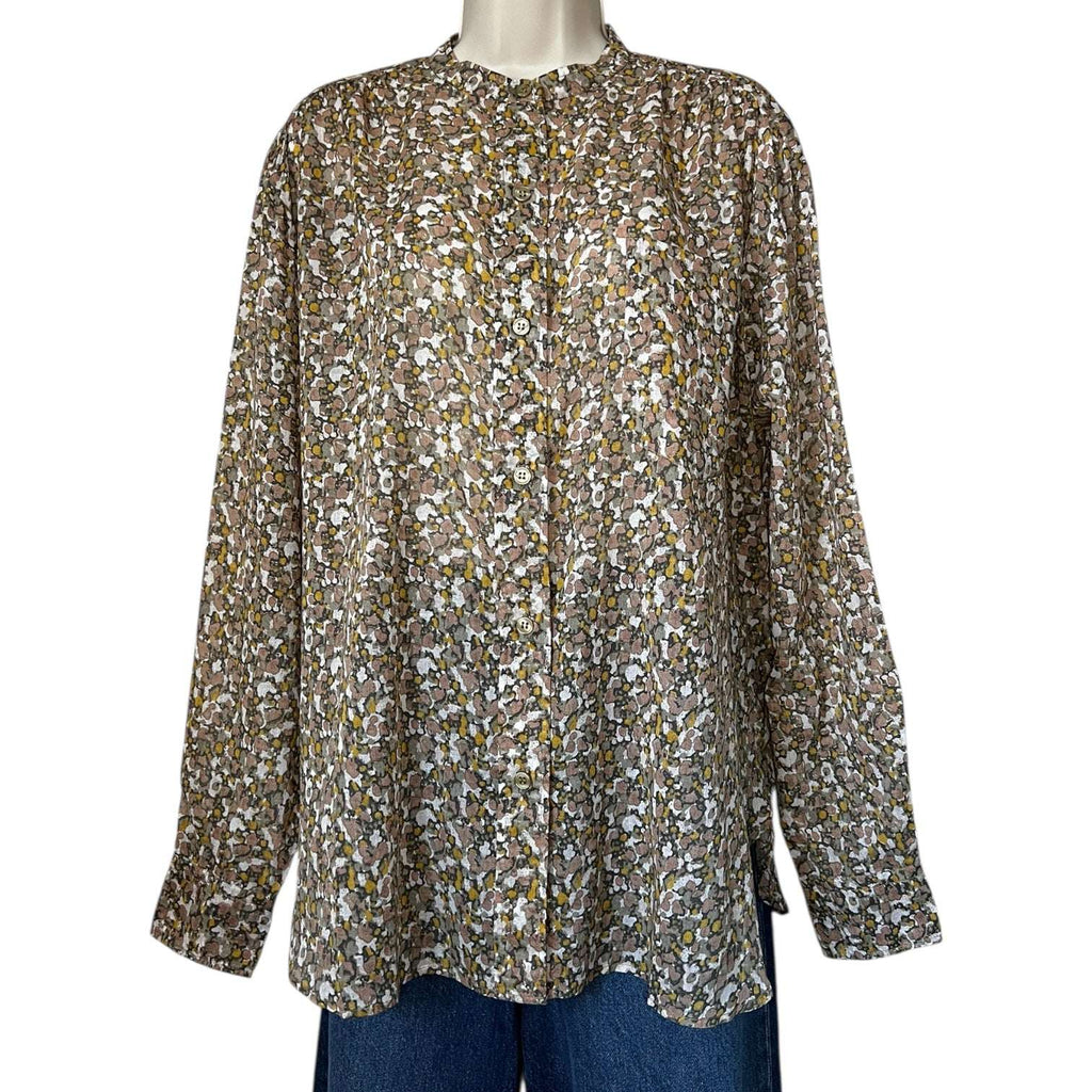 Isabel Marant Étoile Mexika Floral Collarless Boho Prairie Shirt – FR38 (UK10)