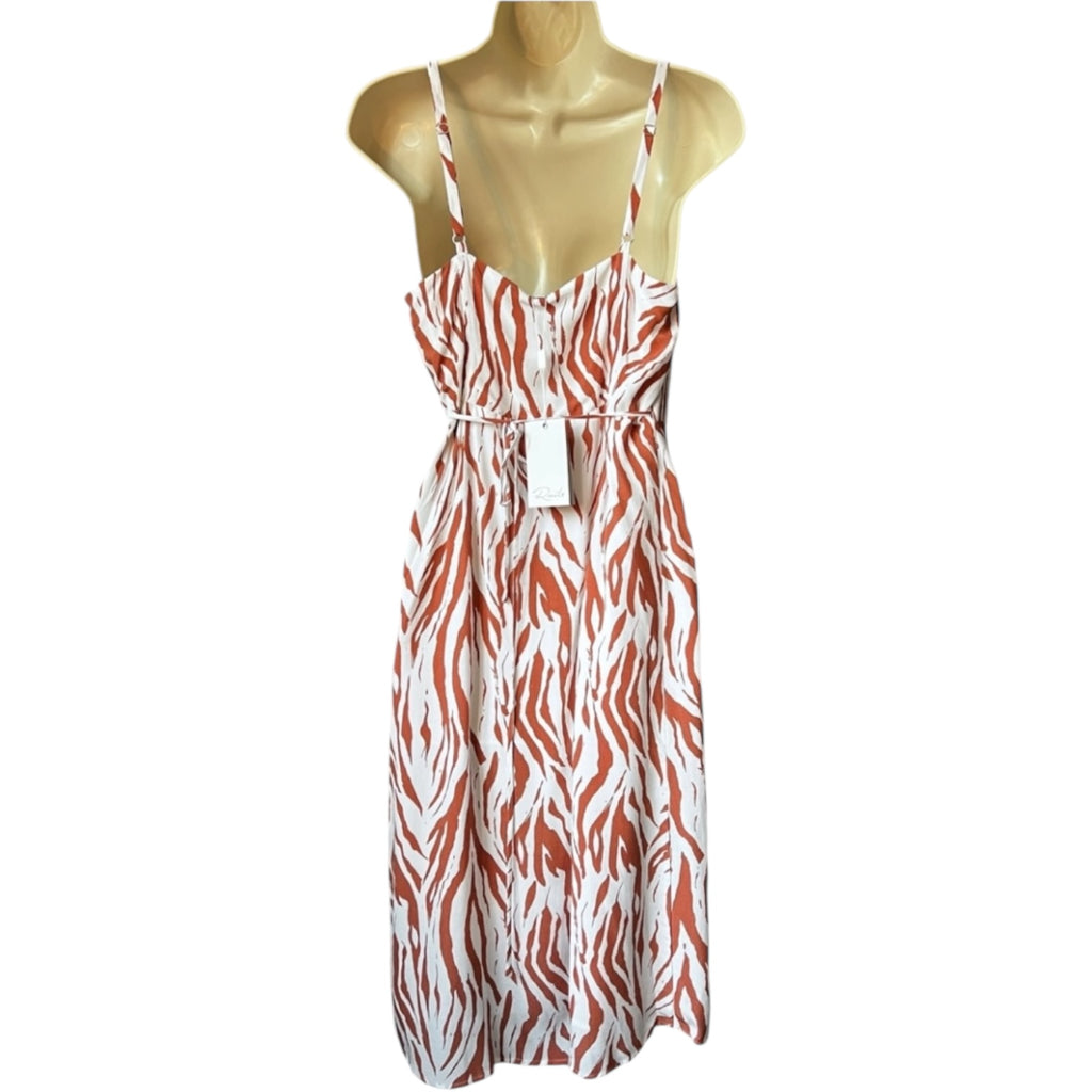 Rails Zebra Print Wrap Midi Dress – Rayon, Size S – pre-loved