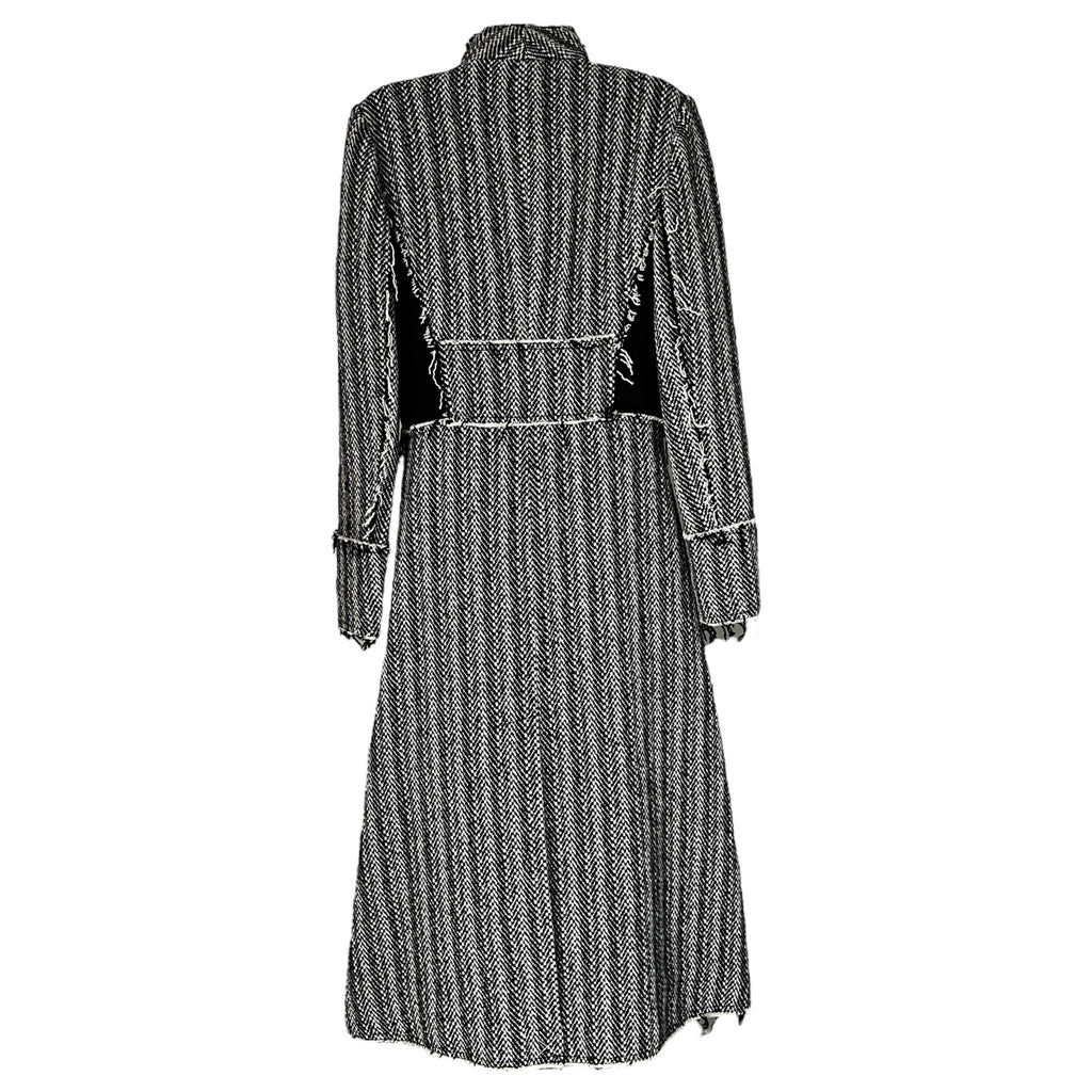 Tory Burch Runway 2020 Raw Tweed Wool Double Breasted Coat - US6 – pre-loved