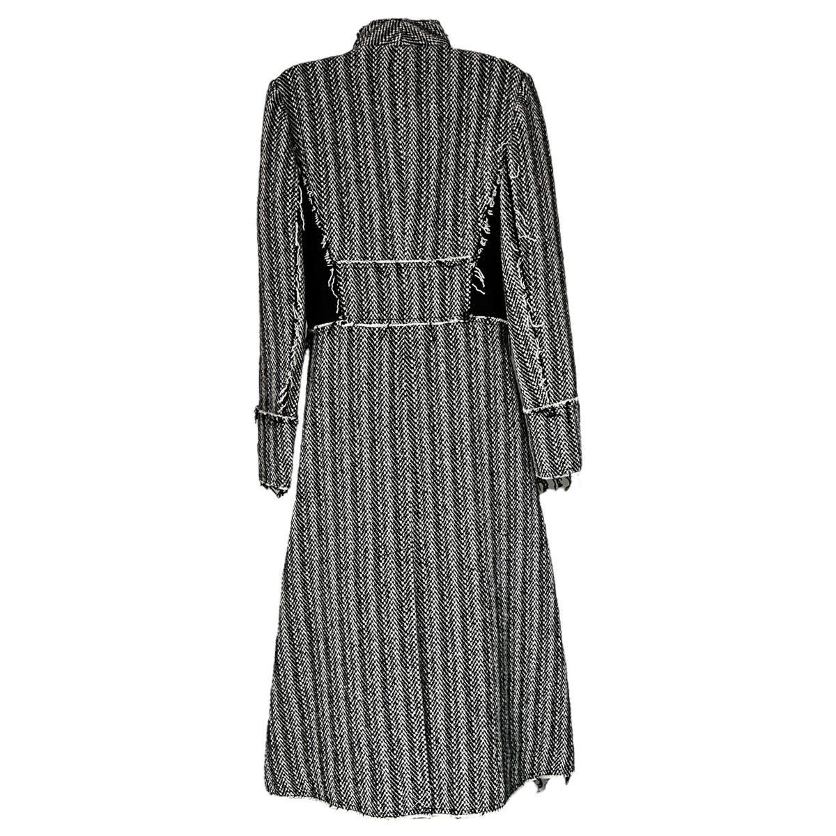 Tory Burch Runway 2020 Raw Tweed Wool Double Breasted Coat - US6 – pre-loved