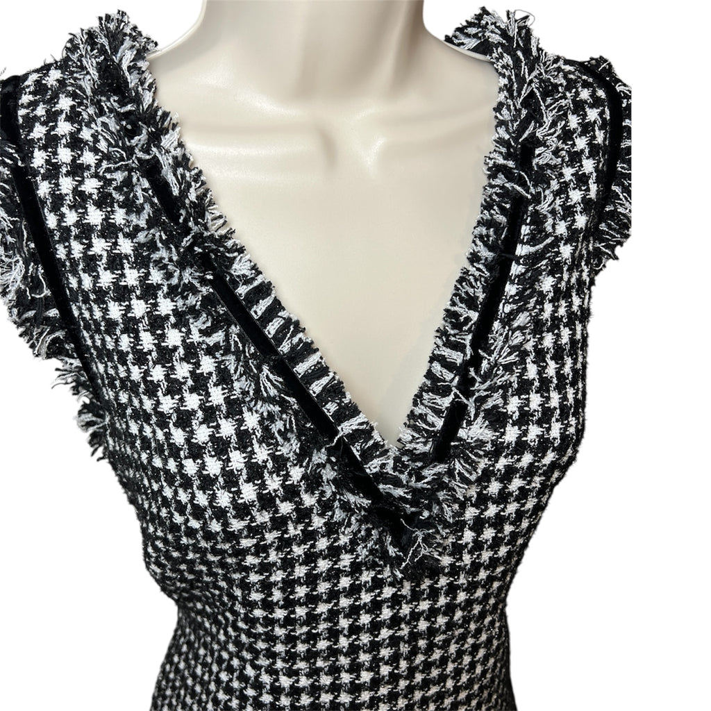 Kate Spade Dashing Beauty Houndstooth Tweed A-Line Dress – US12 – pre-loved