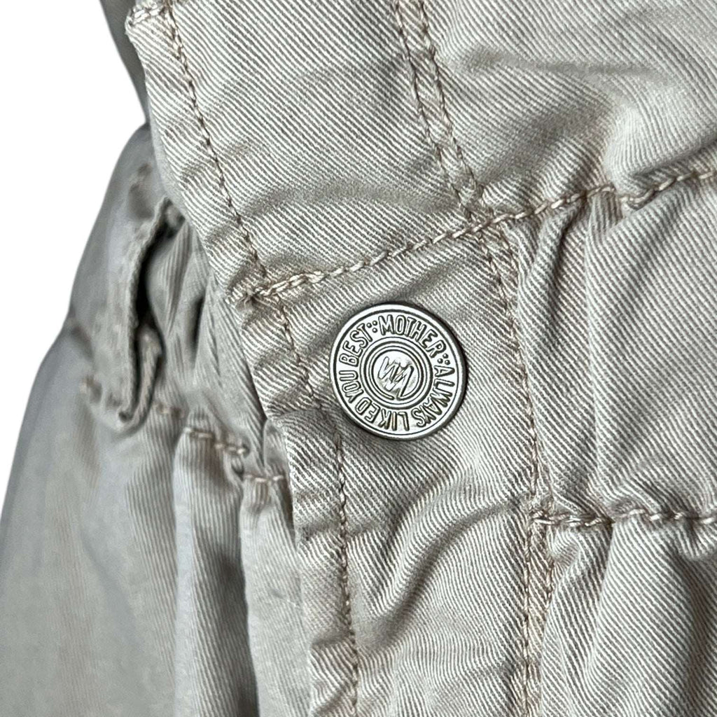 Mother The YOYO Ruffle Greaser Khaki Paperbag Crop Trousers – 28