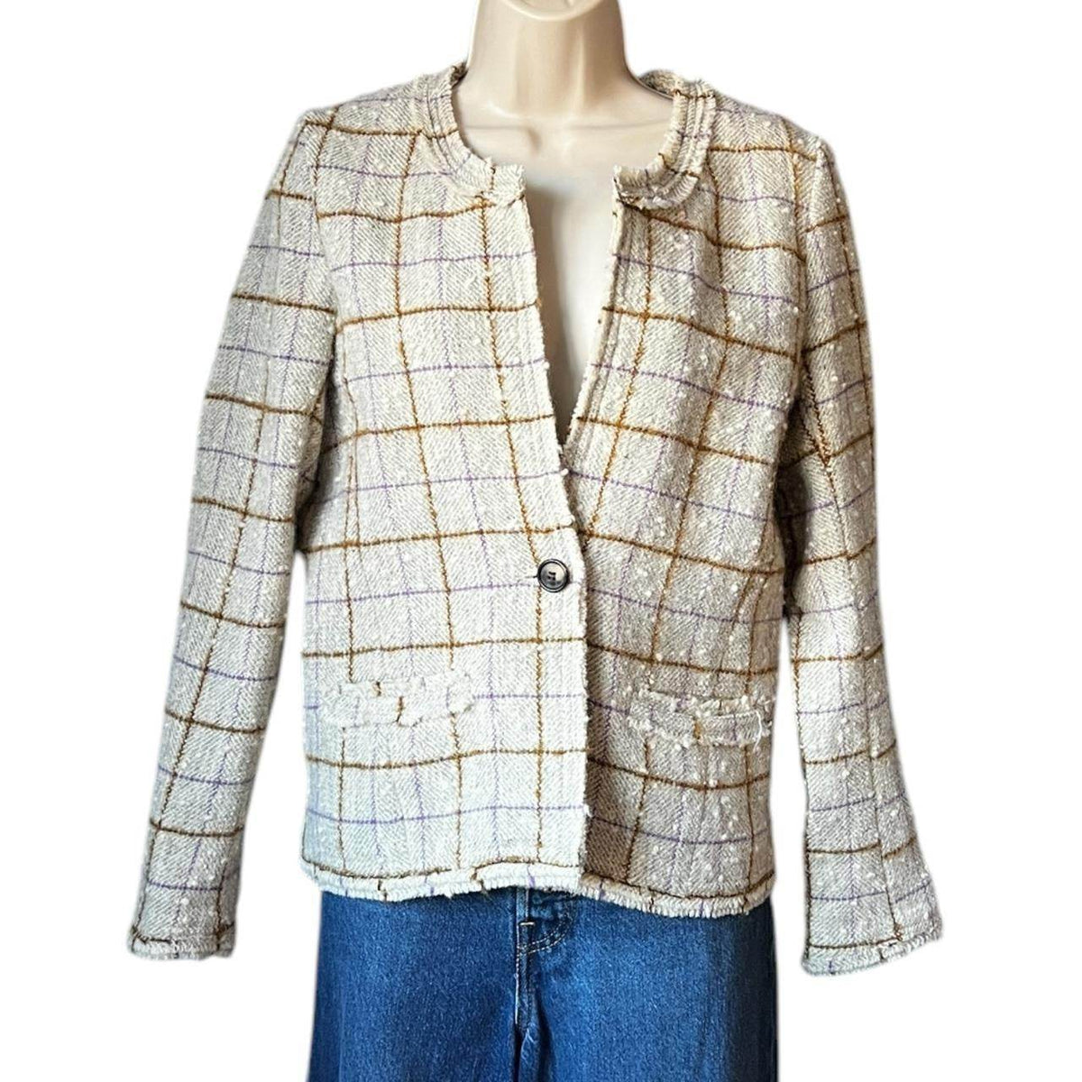 Isabel Marant Étoile Bouclé Tweed Fringe Jacket – FR40 (UK12) – pre-loved