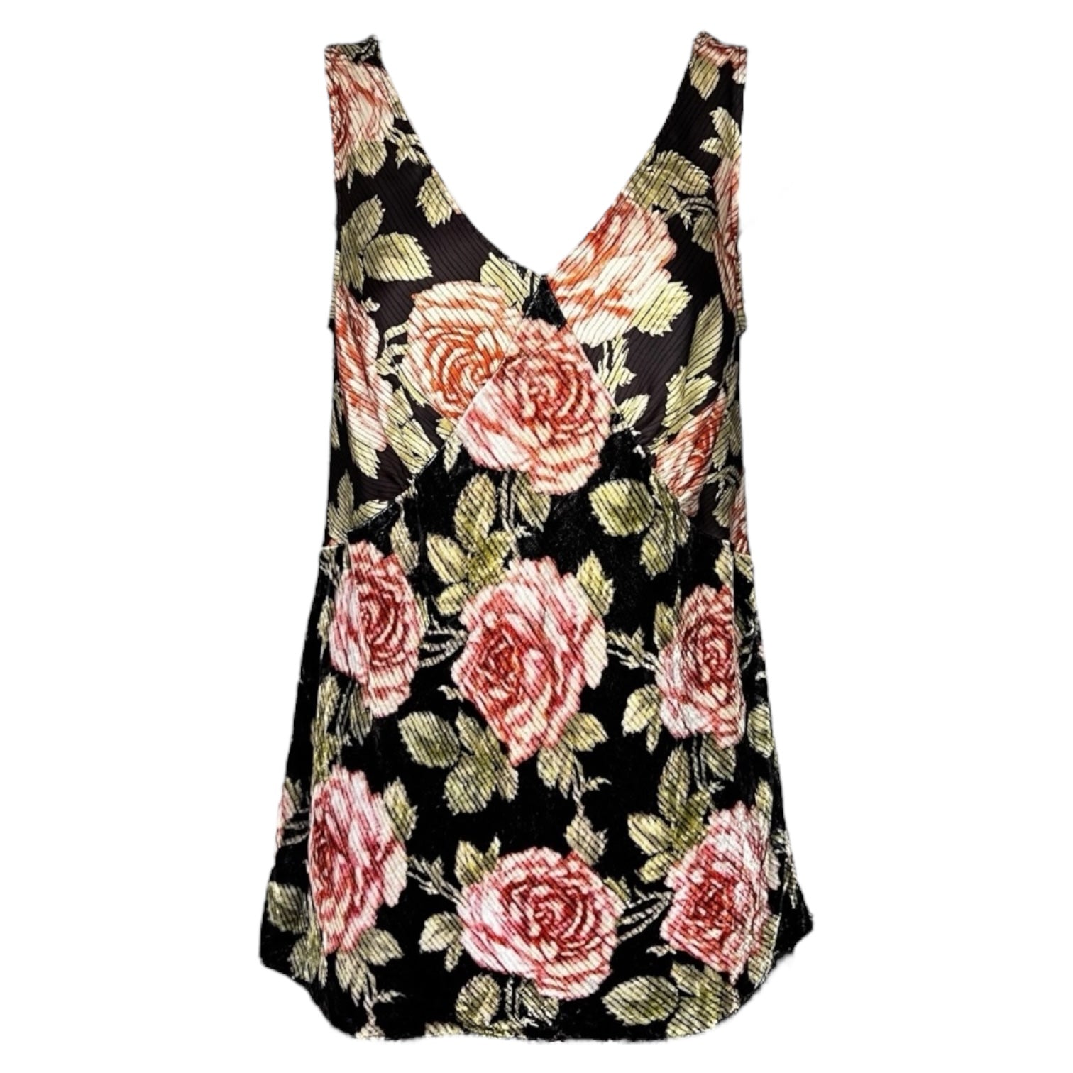 Paco Rabanne Sleeveless Velvet & Crepe Cami Top – FR36