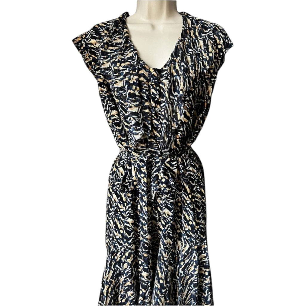 Saloni Silk Ruffle Button Mini Dress – UK8 – pre-loved