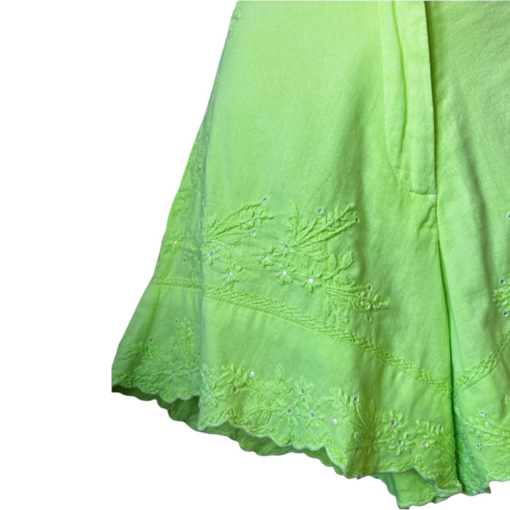 Juliet Dunn Embroidered Scalloped Mini Shorts – Size 1 (UK8) – pre-loved