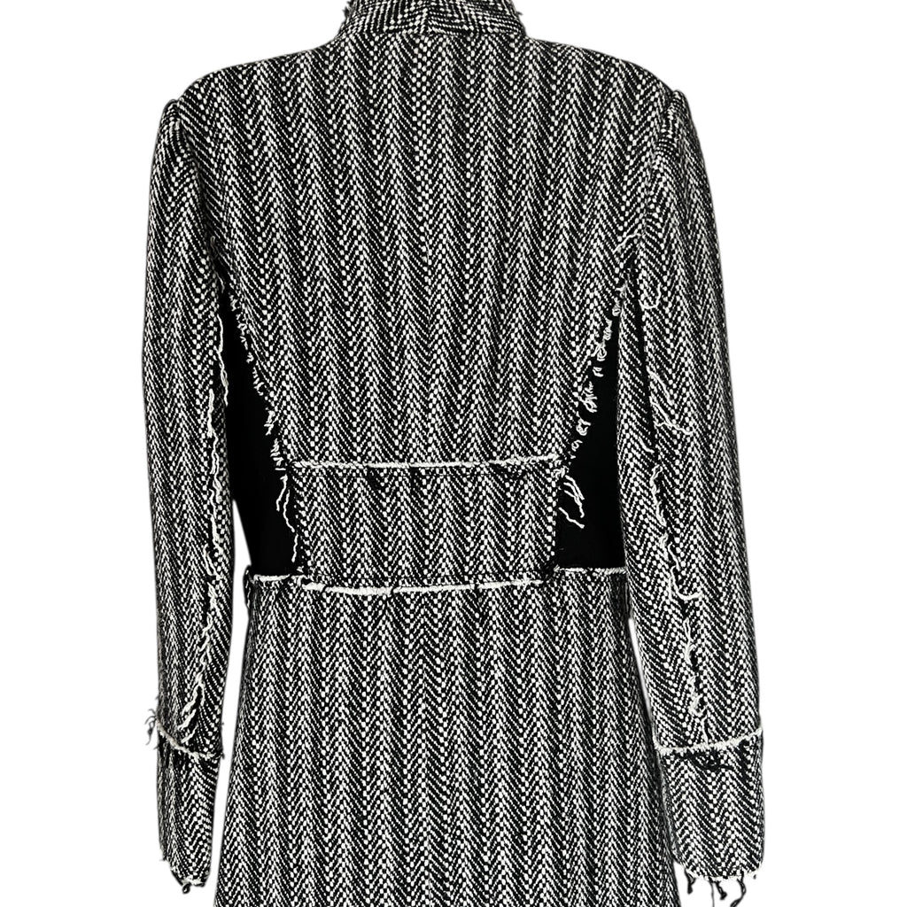 Tory Burch Runway 2020 Raw Tweed Wool Double Breasted Coat - US6 – pre-loved