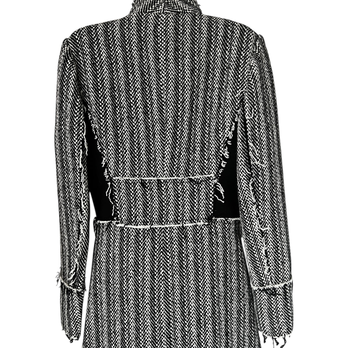 Tory Burch Runway 2020 Raw Tweed Wool Double Breasted Coat - US6 – pre-loved