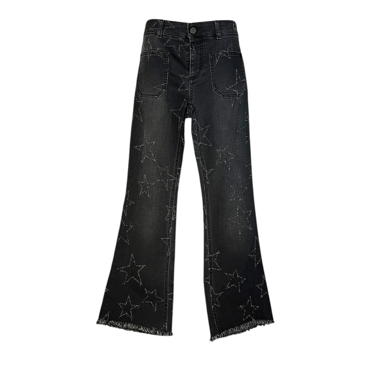 Stella McCartney Faded Black Star Bootcut Crop Jeans – 30 – pre-loved
