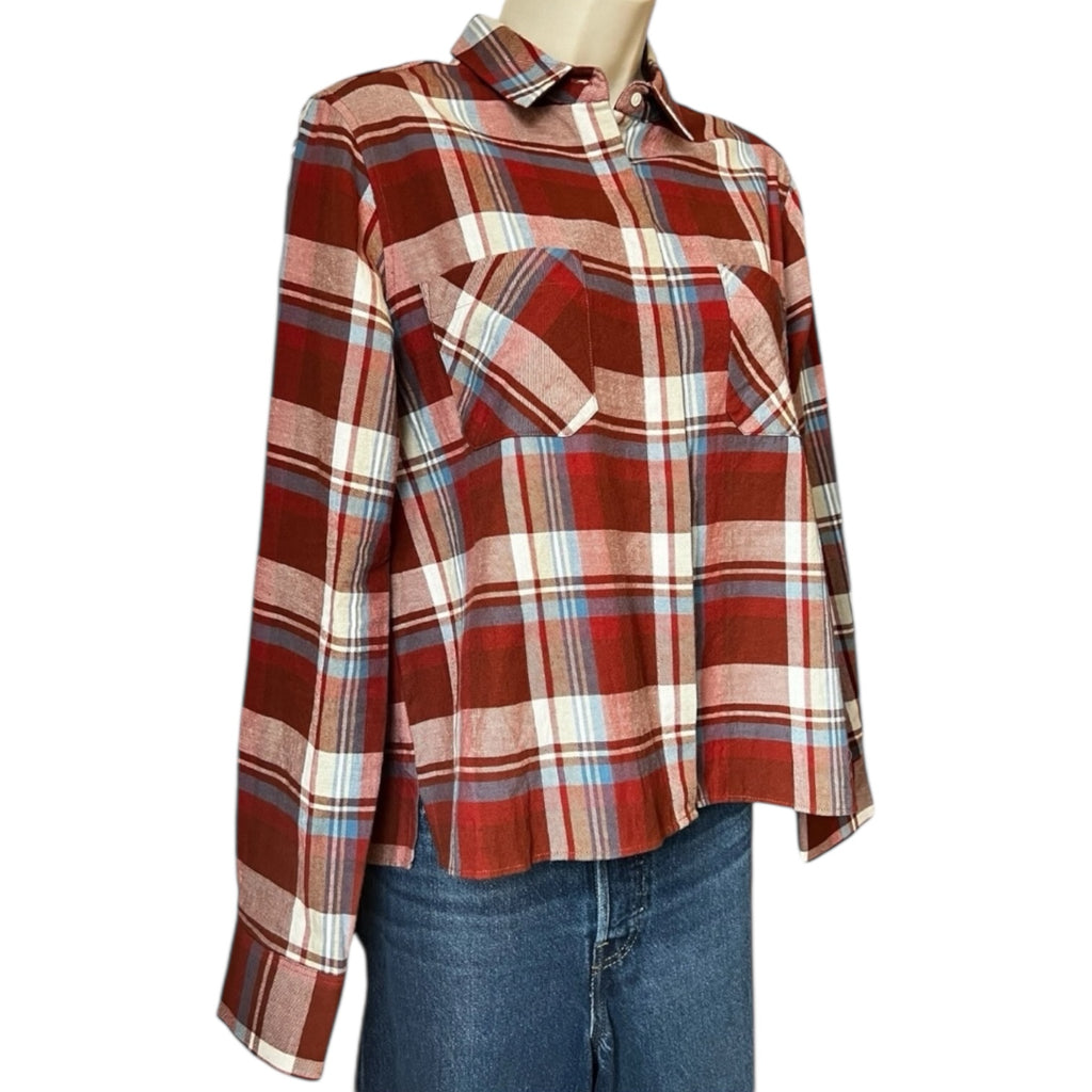 Chloé Stora Flannel Plaid Cropped Shirt – FR36 / UK8 – pre-loved