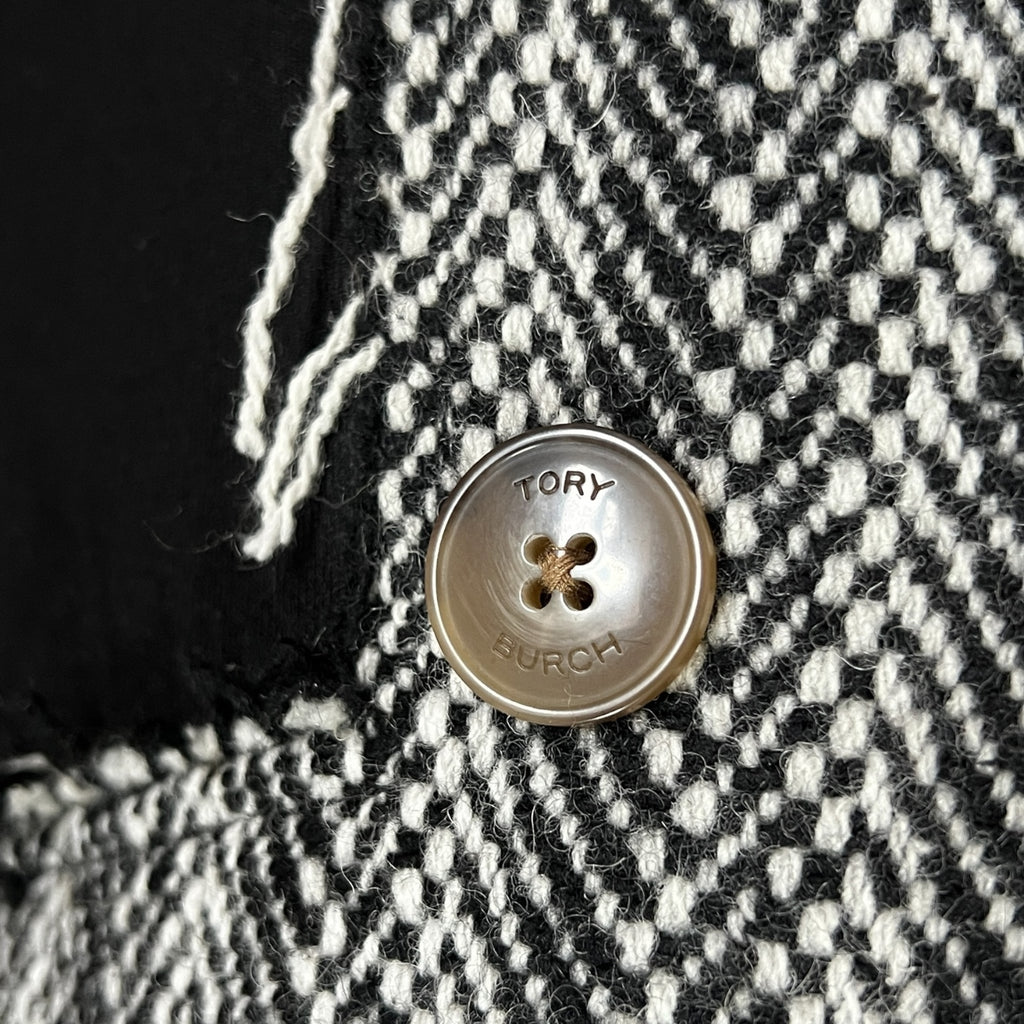 Tory Burch Runway 2020 Raw Tweed Wool Double Breasted Coat - US6 – pre-loved