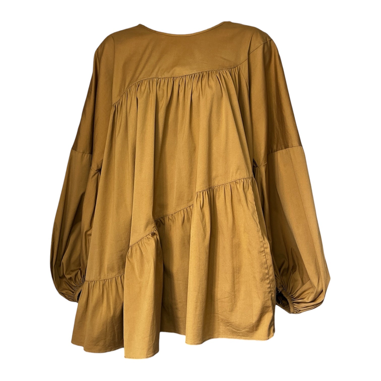 Lee Mathews Tiered Oversized Cotton Shirt - Size 3 (UK12 / US8)