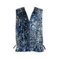 HIGH by Claire Campbell Tech Tie-Dye Mesh Cut-Out Sleeveless Drawstring Top – UK12 – pre-loved