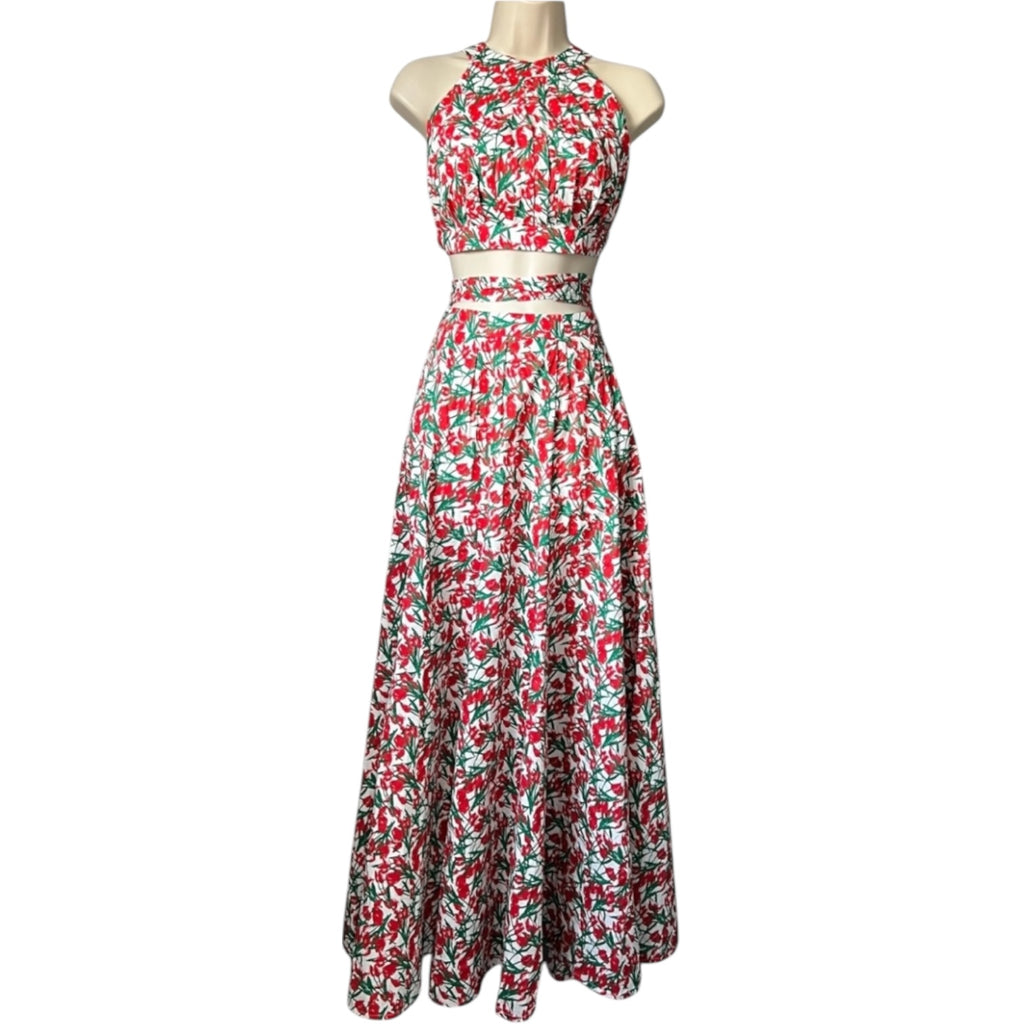Philosophy Di Lorenzo Serafini Halter Open-Back Top – Floral Tulip, UK10 – pre-loved