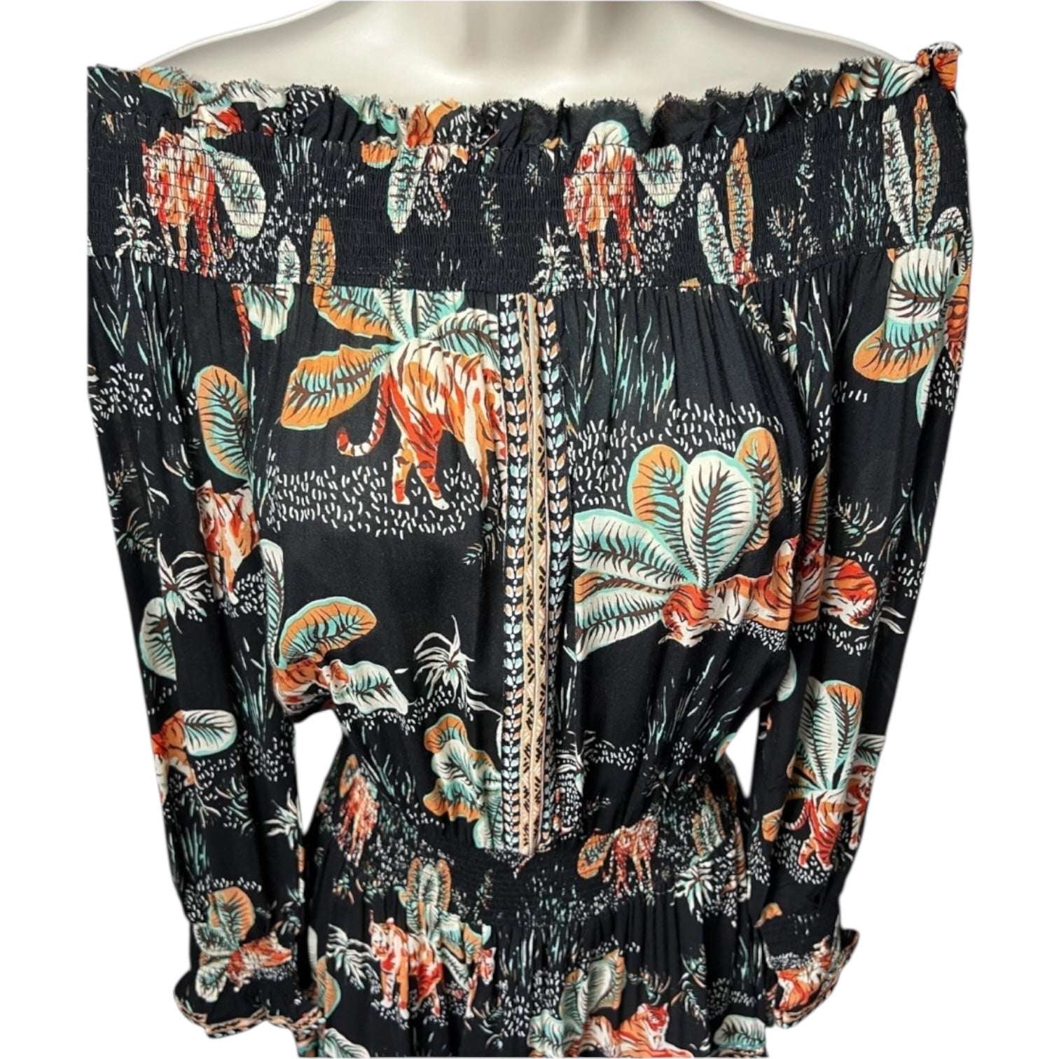 Poupette St Barth Off-Shoulder Mini Dress – XS – pre-loved