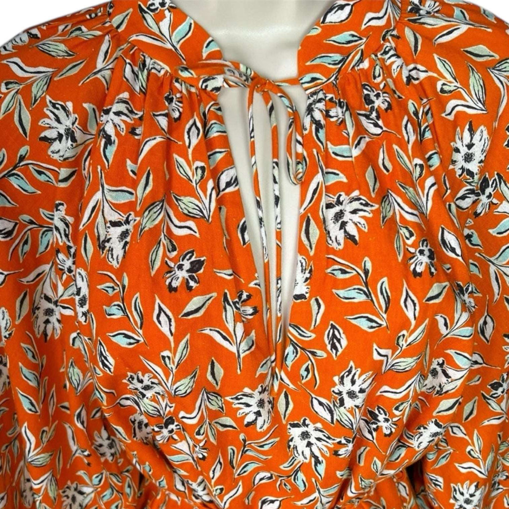 Alice + Olivia Floral Linen Long Sleeves Mini Dress – US6 (UK10)