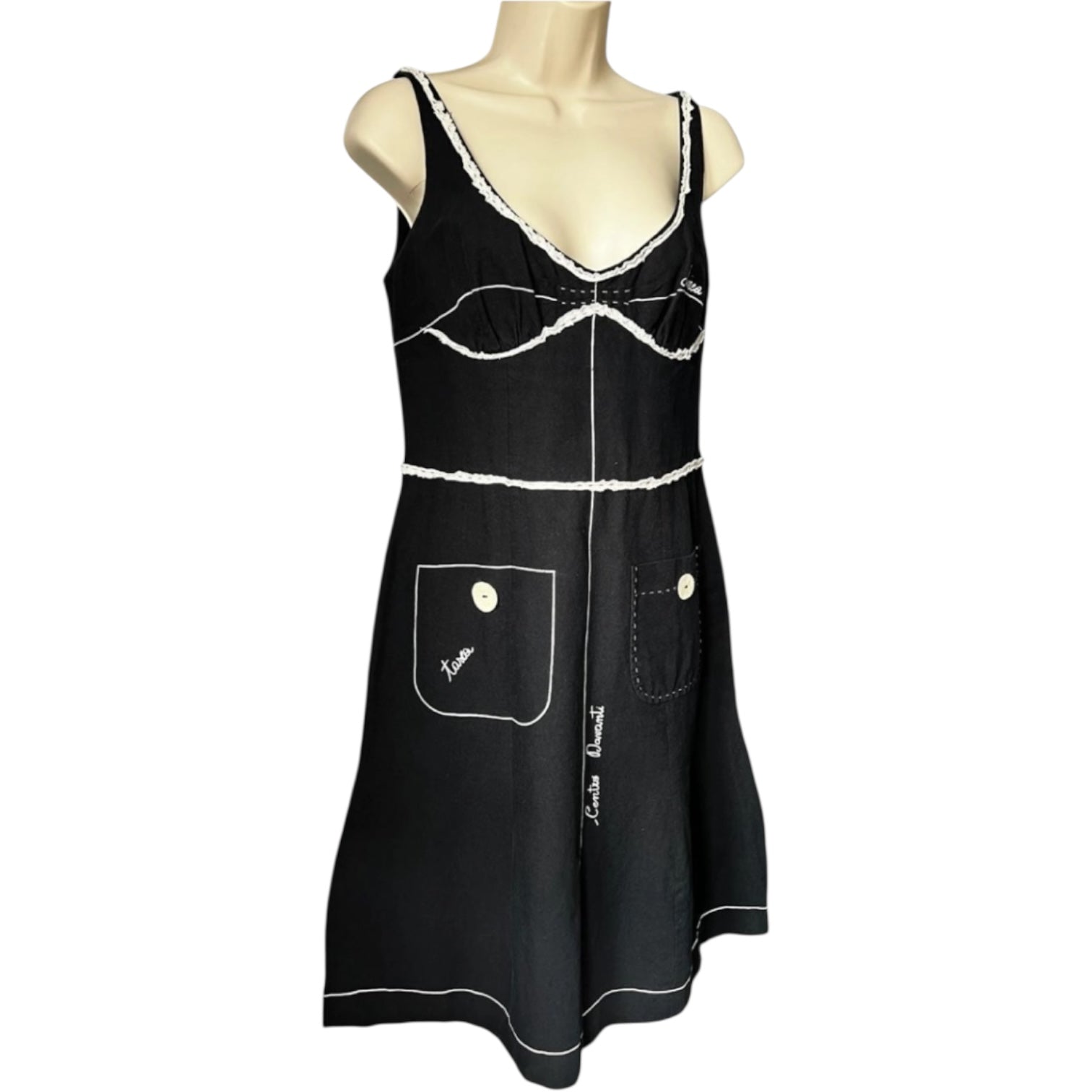 Vintage Moschino Sloper Linen Dress – IT44 (UK12) – pre-loved