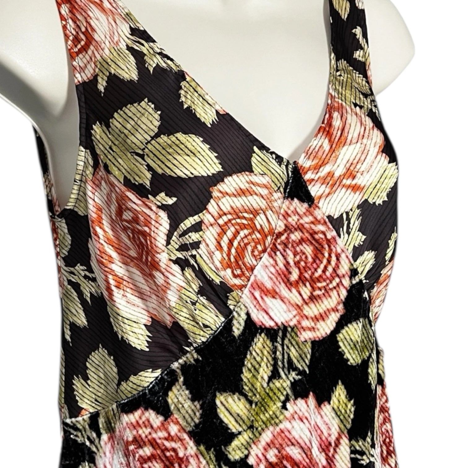 Paco Rabanne Sleeveless Velvet & Crepe Cami Top – FR36